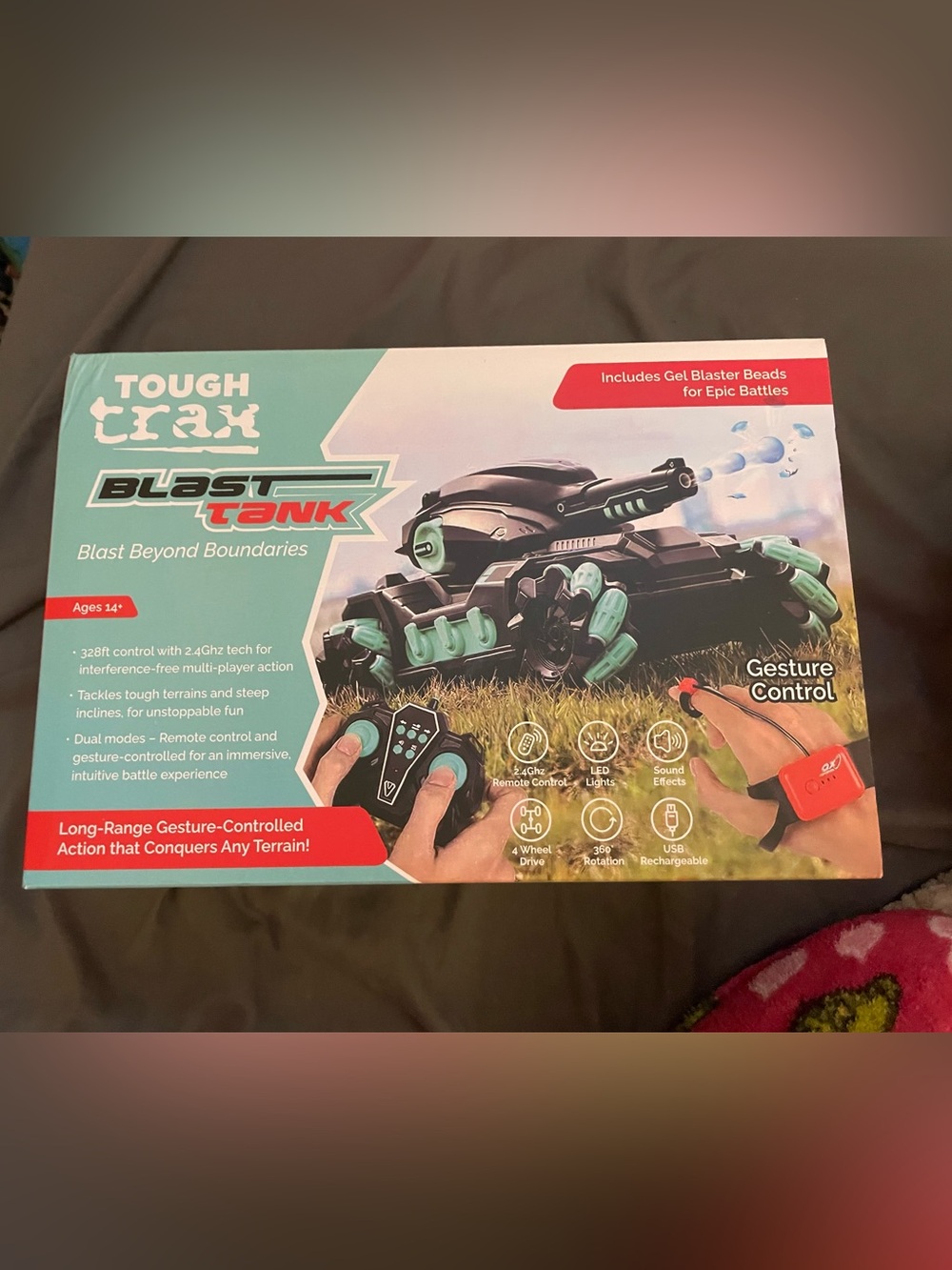 Tough Trax Blast Tank RC Gel Blaster Gesture Control Tank New Tested Complete